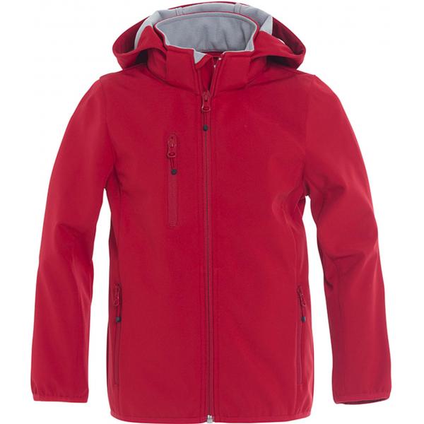 Clique Basic Softshell Jacket Junior rood 130/140