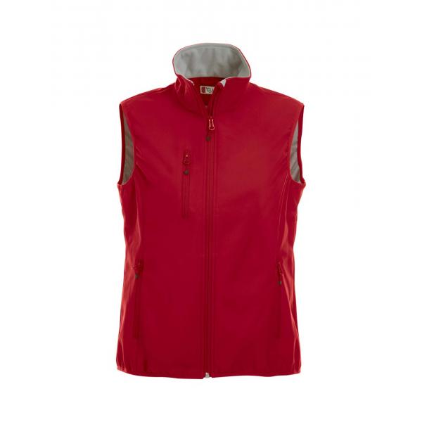 Clique Basic Softshell Vest Ladies rood m