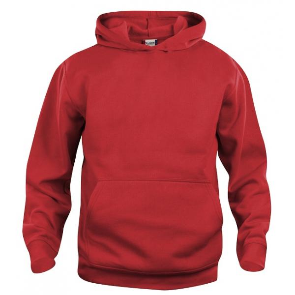 Clique Basic Hoody Junior rood 130/140