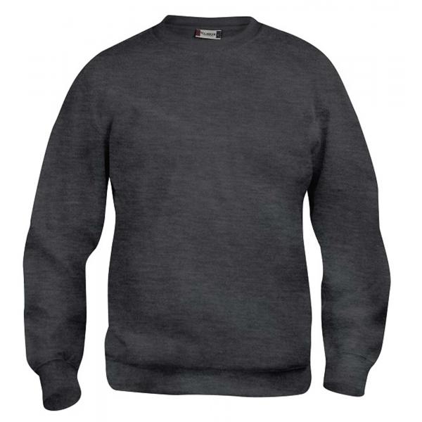 Clique Basic Roundneck antraciet melange m Clique Basic Roundneck antraciet melange m