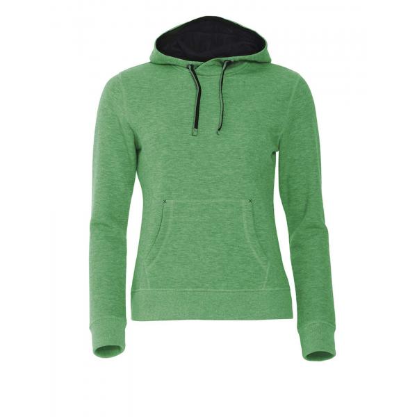 Clique Classic Hoody Ladies groenmelange m