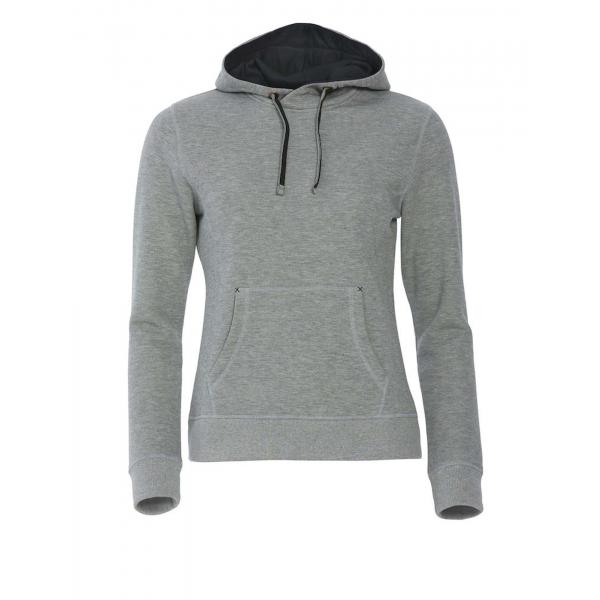 Clique Classic Hoody Ladies grijsmelange m