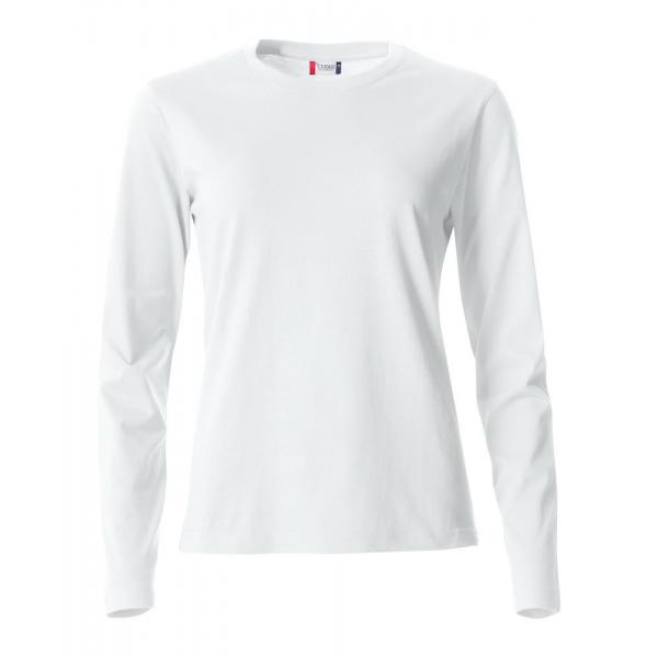 Clique Basic-T L/S Ladies wit m