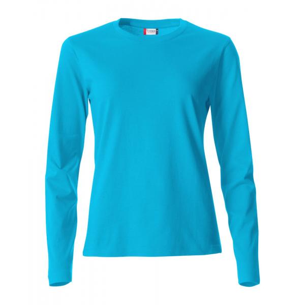 Clique Basic-T L/S Ladies turquoise m