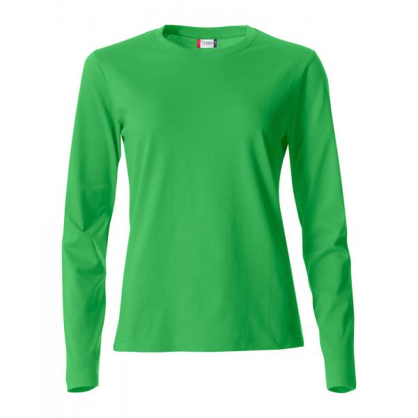 Clique Basic-T L/S Ladies appelgroen m