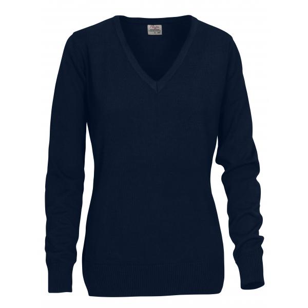 PRINTER FOREHAND LADY KNITTED PULLOVER NAVY M