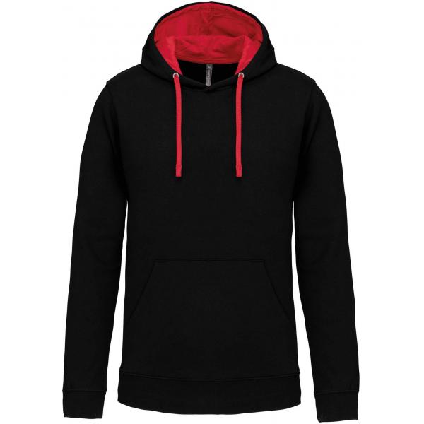 Hooded sweater met gecontrasteerde capuchon K446_39475_39469