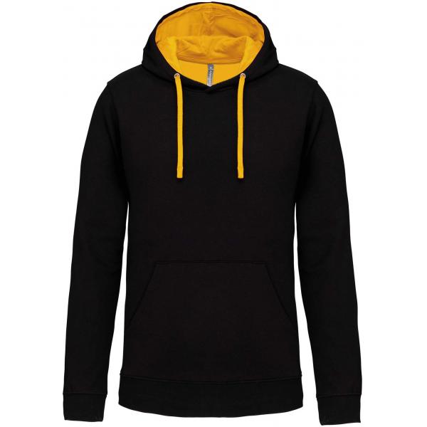 Hooded sweater met gecontrasteerde capuchon K446_39476_39469