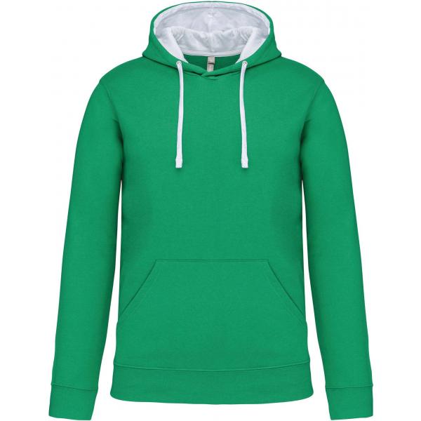 Hooded sweater met gecontrasteerde capuchon K446_39478_39469