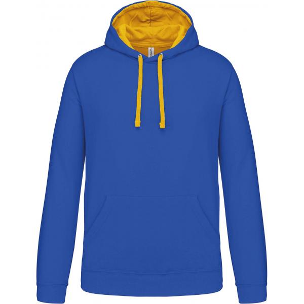 Hooded sweater met gecontrasteerde capuchon K446_39479_39469