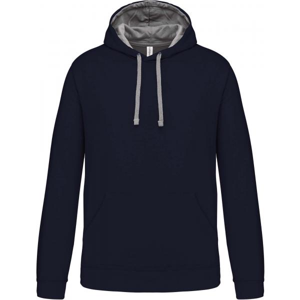 Hooded sweater met gecontrasteerde capuchon K446_39480_39469