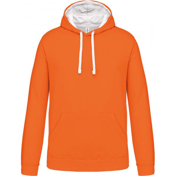 Hooded sweater met gecontrasteerde capuchon K446_39481_39469