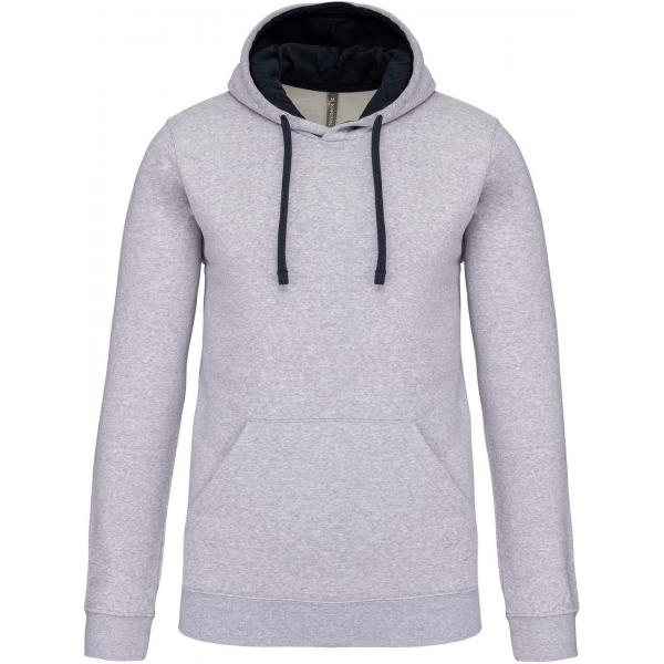 Hooded sweater met gecontrasteerde capuchon K446_39482_39469
