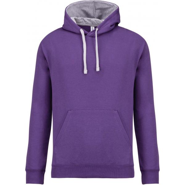 Hooded sweater met gecontrasteerde capuchon K446_55616_39469