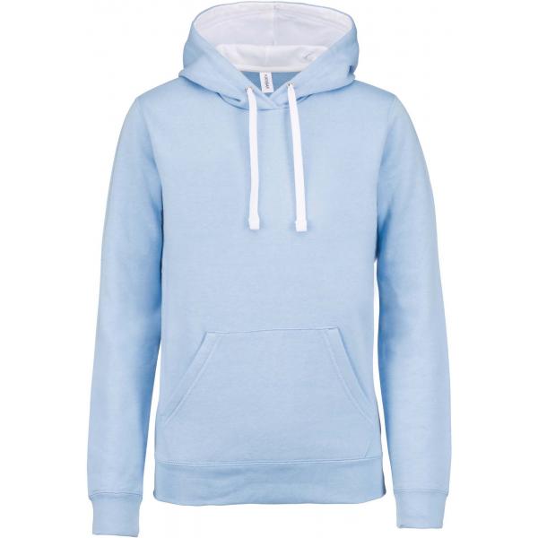 Hooded sweater met gecontrasteerde capuchon K446_54828_39469