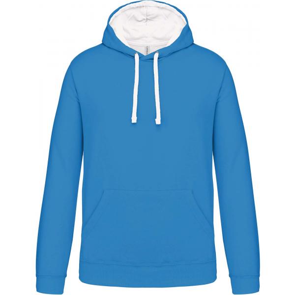Hooded sweater met gecontrasteerde capuchon K446_39485_39469