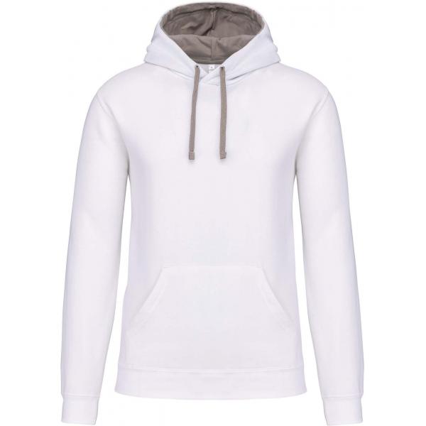 Hooded sweater met gecontrasteerde capuchon K446_39486_39469