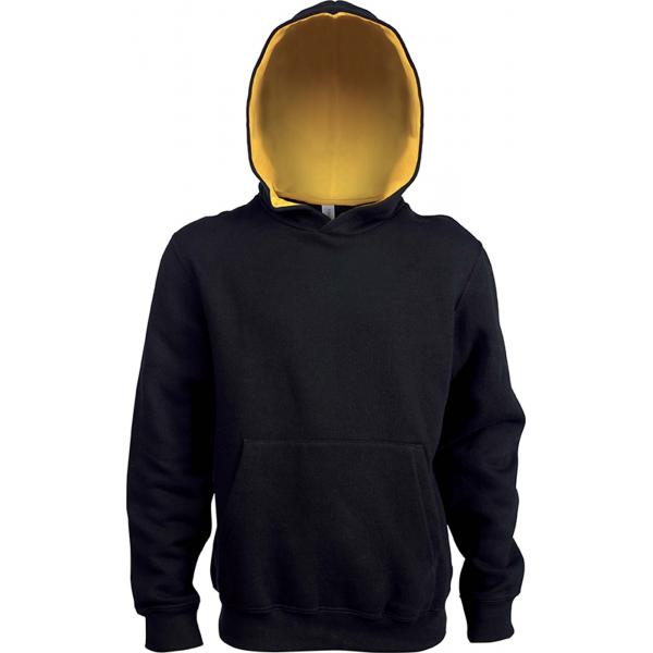 Kinder hooded sweater met gecontrasteerde capuchon
