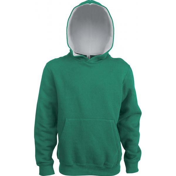 Kinder hooded sweater met gecontrasteerde capuchon
