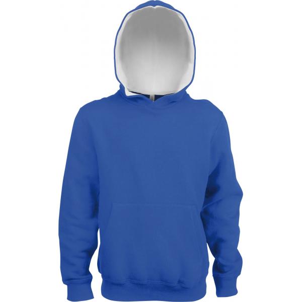 Kinder hooded sweater met gecontrasteerde capuchon