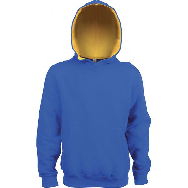 Kinder hooded sweater met gecontrasteerde capuchon