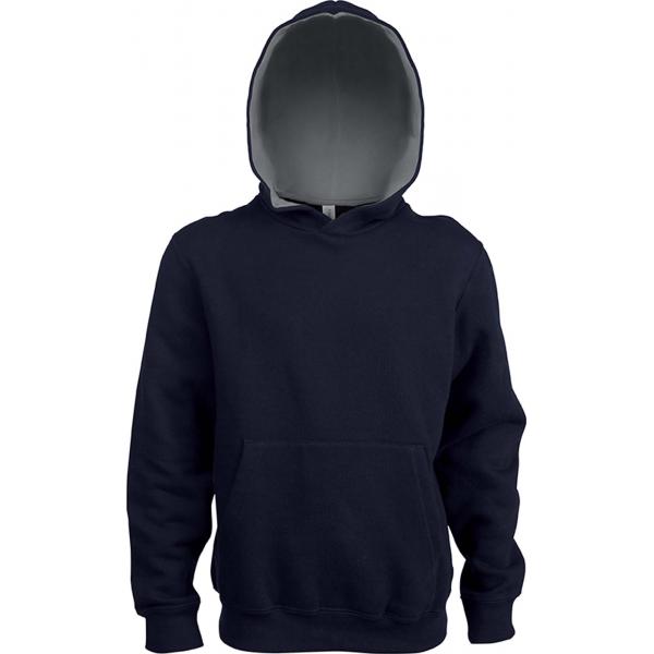 Kinder hooded sweater met gecontrasteerde capuchon