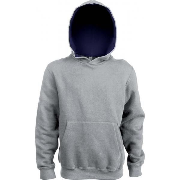 Kinder hooded sweater met gecontrasteerde capuchon
