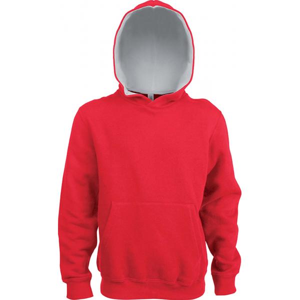 Kinder hooded sweater met gecontrasteerde capuchon