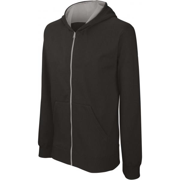 Kindersweater met rits en capuchon