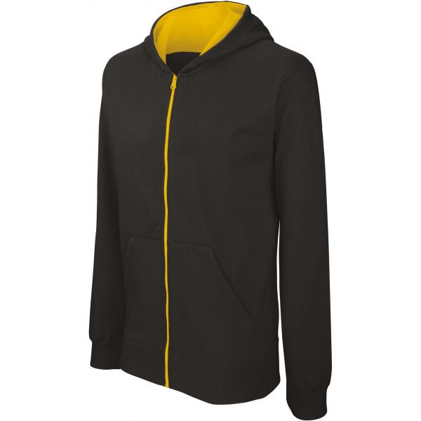 Kindersweater met rits en capuchon