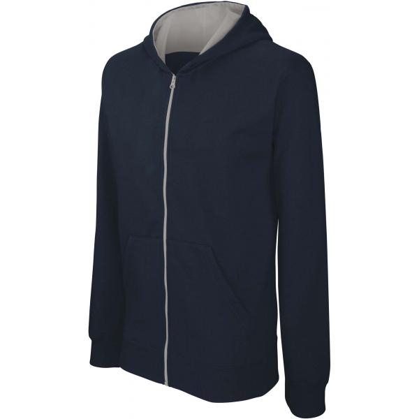 Kindersweater met rits en capuchon