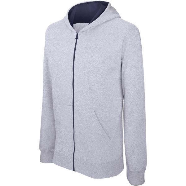 Kindersweater met rits en capuchon
