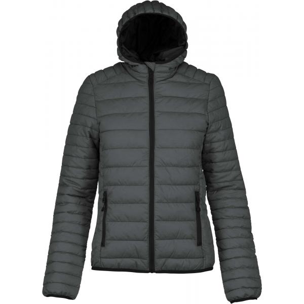 Ladies' lightweight hooded padded jacket