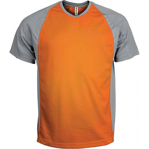Tweekleurig sport-t-shirt unisex