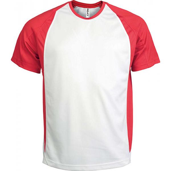 Tweekleurig sport-t-shirt unisex