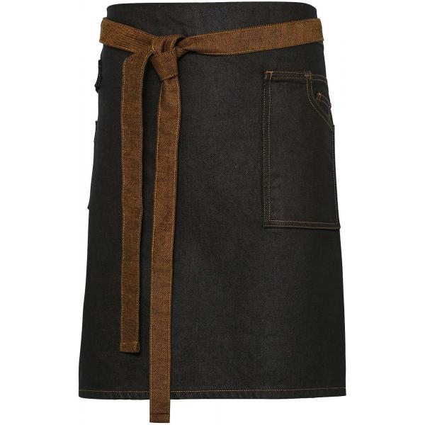 Division - Waxed look denim waist apron