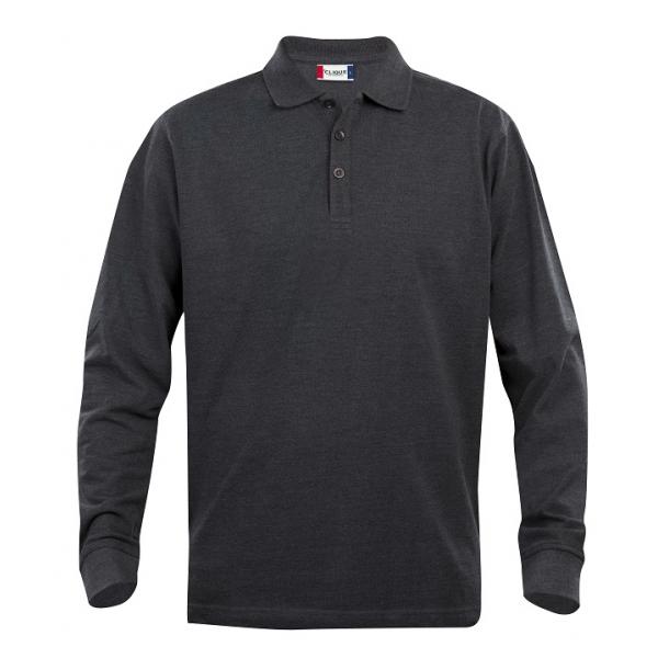 Clique Classic Lincoln L/S antraciet melange m