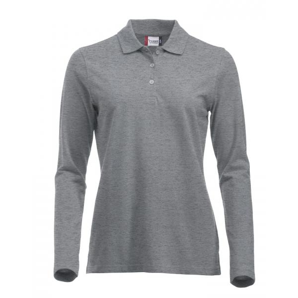 Clique Classic Marion L/S grijsmelange m
