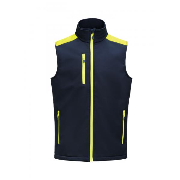 Prime Softshell Bodywarmer Heren marine/neon geel