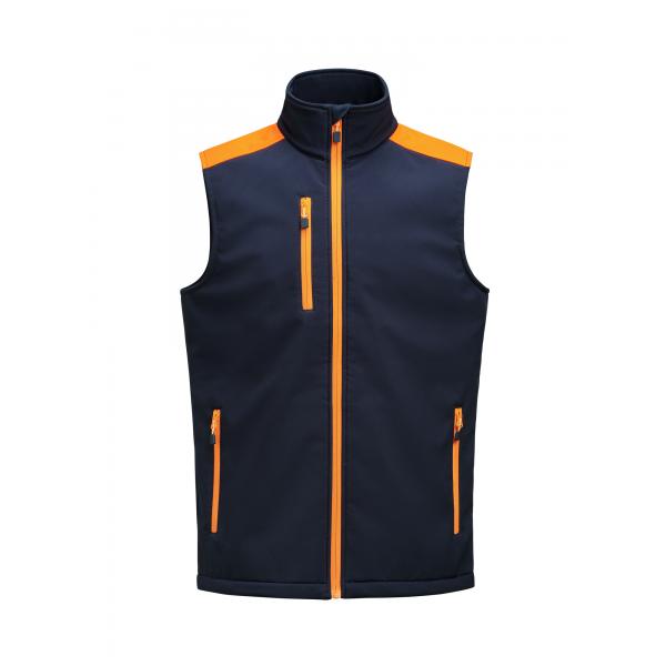 Prime Softshell Bodywarmer Heren marine/neon oranje