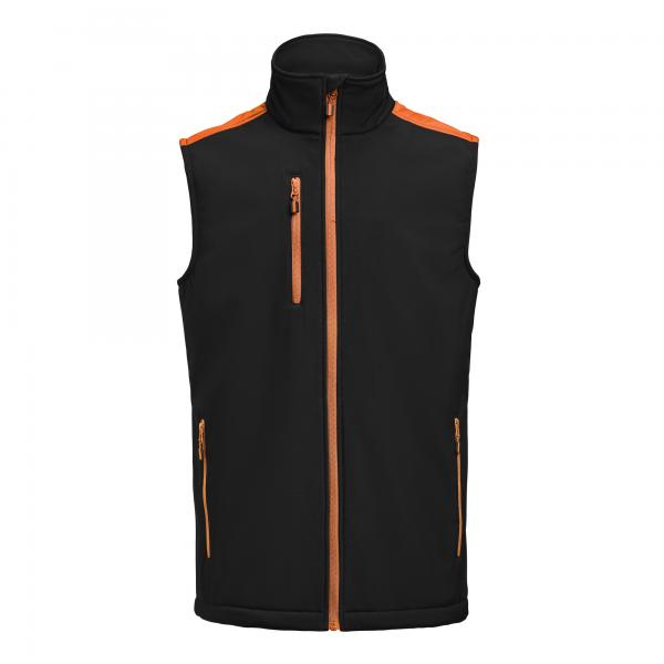 Prime Softshell Bodywarmer Heren zwart/oranje