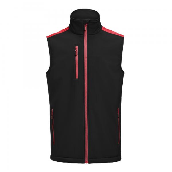 Prime Softshell Bodywarmer Heren zwart/rood