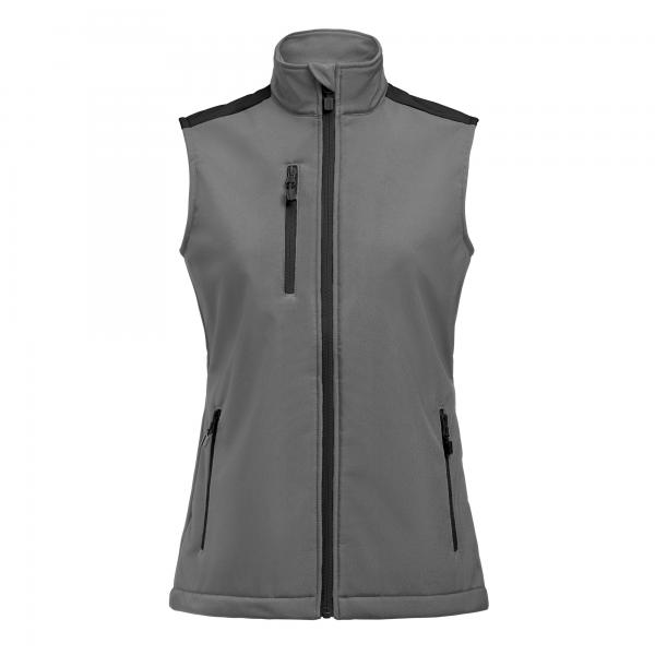 Prime Softshell Bodywarmer Dames staalgrijs/zwart