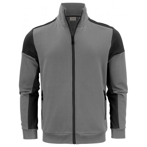 Prime Sweater Volledige Rits Heren staalgrijs/zwart