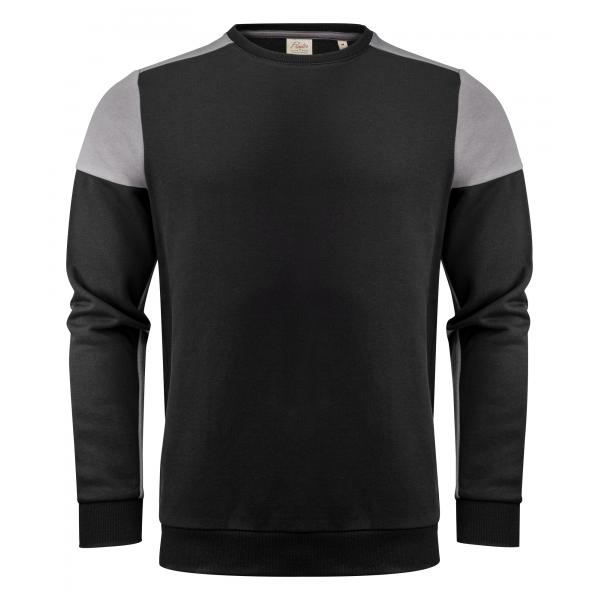 Prime Crewneck Sweater Unisex zwart/staalgrijs