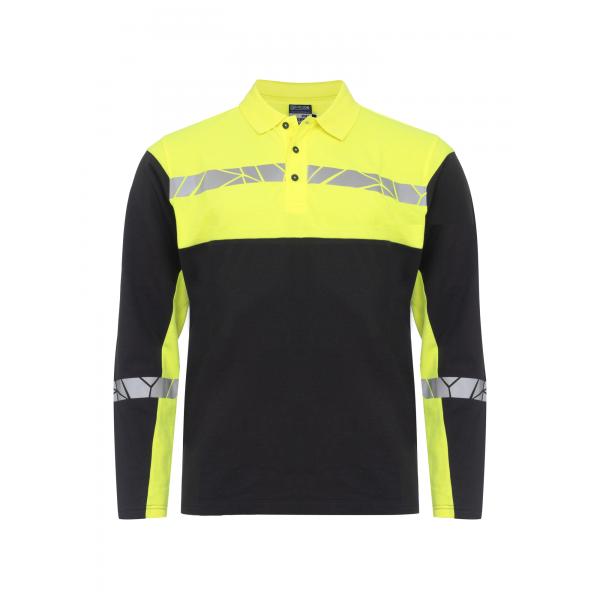 7004 POLO LANGE MOUWEN geel/zwart