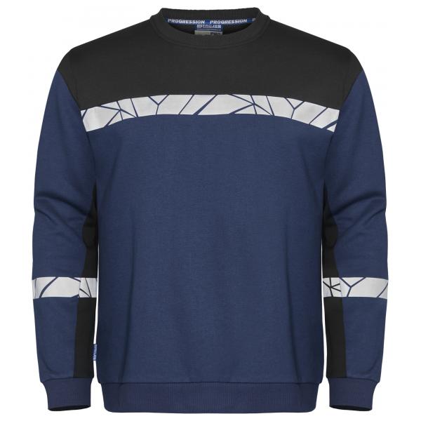 7101 SWEATER RONDE HALS marine/zwart