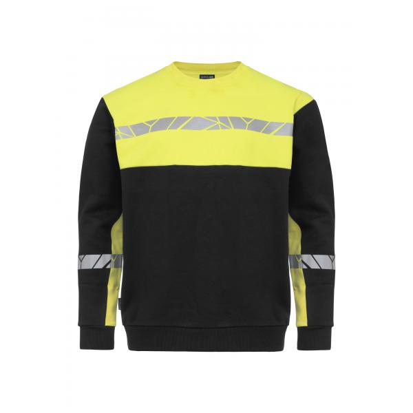 7101 SWEATER RONDE HALS geel/zwart