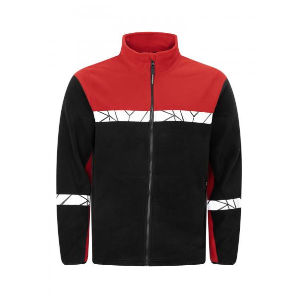 7300 FLEECE rood/zwart