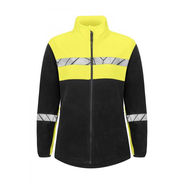 7301 FLEECE DAMES geel/zwart